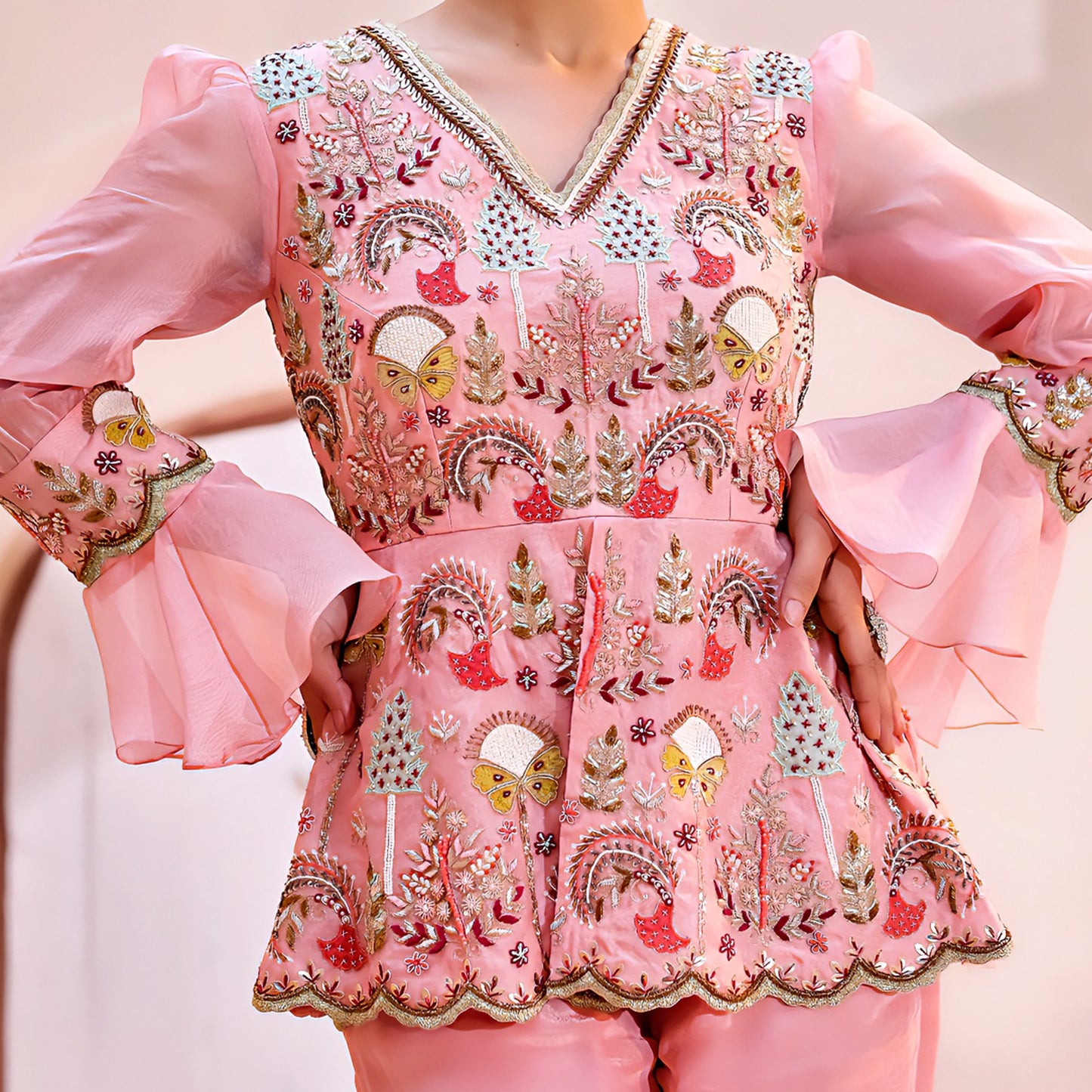 Pink Peplum
