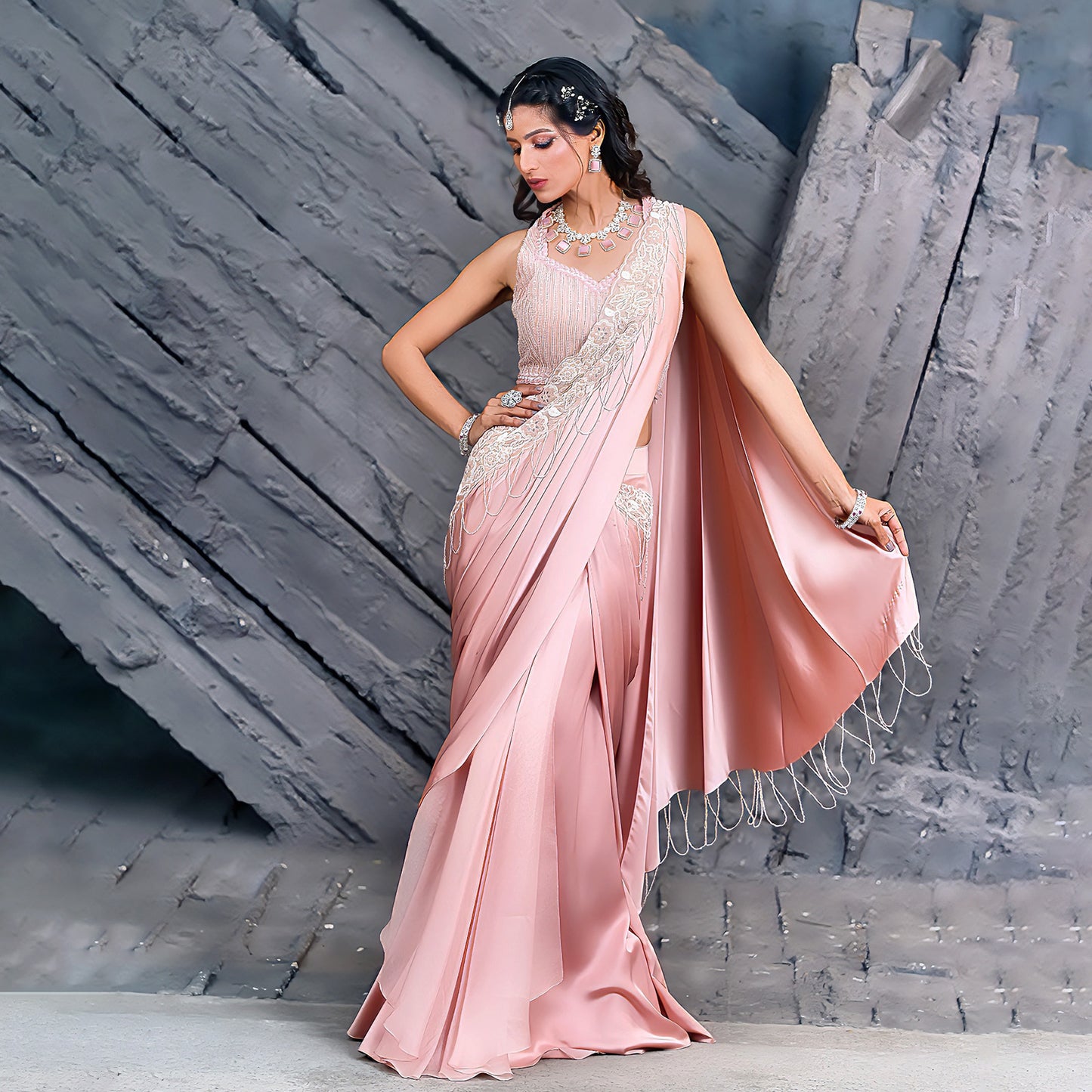 Pearl Drape Saree