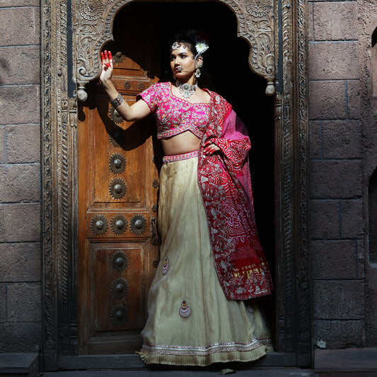 Golden Crush Lehenga Set