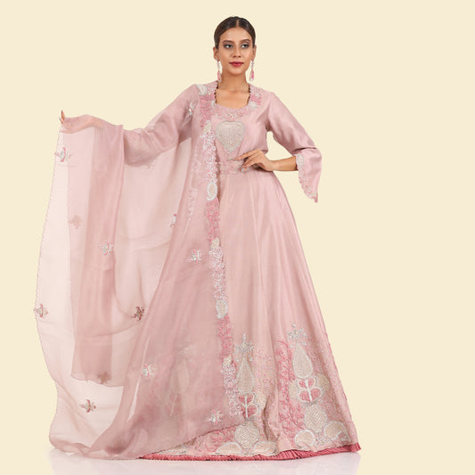 Lilac Floral Anarkali