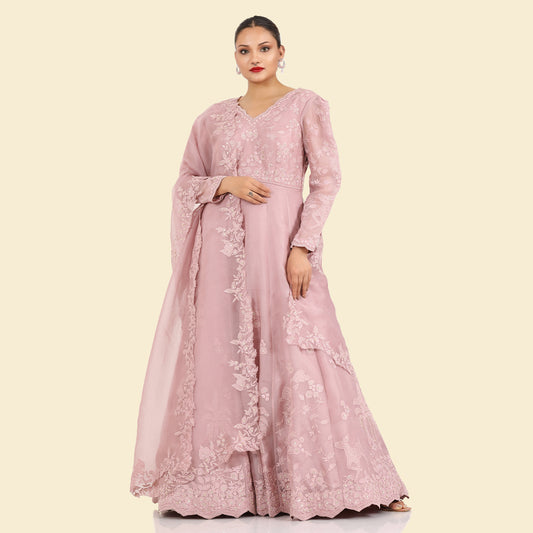 Lilac Patching Anarkali